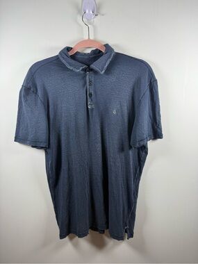 JOHN VARVATOS USA | Men’s Vintage Wash Blue Polo Size M AS IS